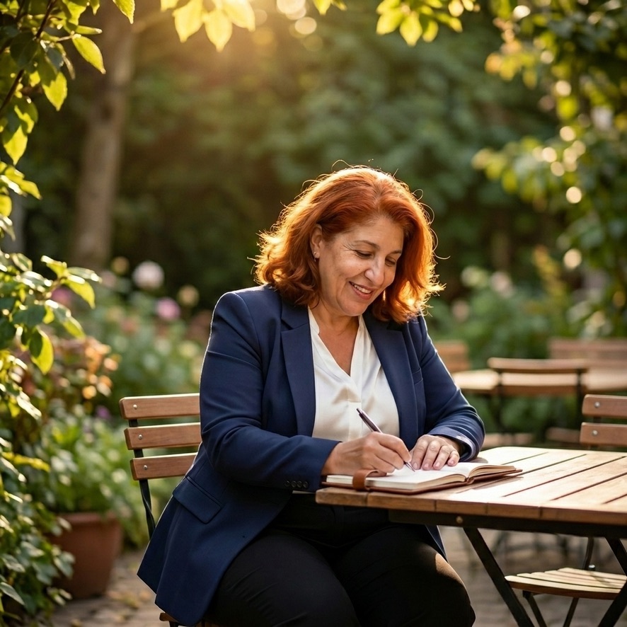 Linda Ajar aan het werk